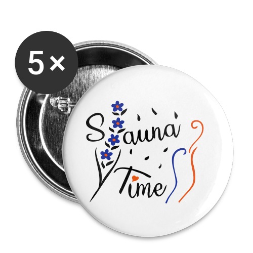Sauna Time, Wellness - Buttons klein 25 mm (5er Pack)