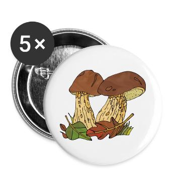 Mushrooms - Buttons small 1''/25 mm (5-pack) - white - Front