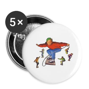 Naviguer sur Internet - Lot de 5 petits badges (25 mm) - blanc - Devant