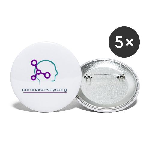 coronasruveys branded products - Paquete de 5 chapas pequeñas (25 mm)