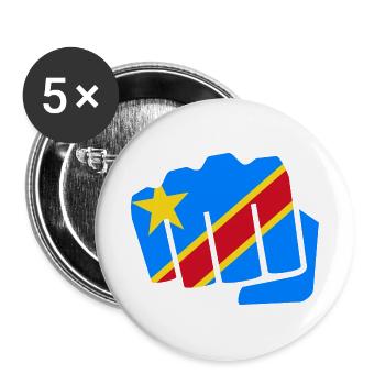 Congo Zaire Kongu DR Congo Congo flag gift - Buttons small 1''/25 mm (5-pack) - white - Front