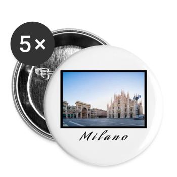Milano Design - Buttons small 1''/25 mm (5-pack) - white - Front