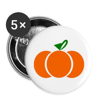 pumpkin - Buttons small 1''/25 mm (5-pack) - white - Front