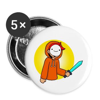Dream Sword - Buttons small 1''/25 mm (5-pack) - white - Front
