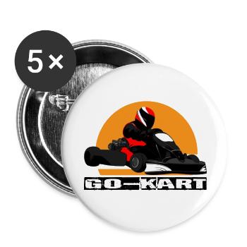 Go kart - Buttons small 1''/25 mm (5-pack) - white - Front