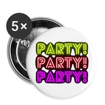 THE PARTY - Buttons small 1''/25 mm (5-pack) - white - Front