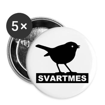 Svartmes - Sick local TV - Buttons small 1''/25 mm (5-pack) - white - Front