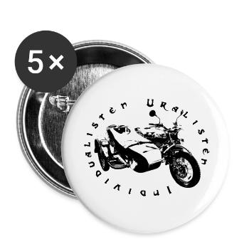 Uralist Individualist - Buttons klein 25 mm (5er Pack) - Weiß - Vorne