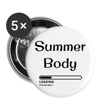 Summer Body Loading - Buttons klein 25 mm (5er Pack) - Weiß - Vorne