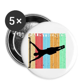 calisthenics body weight dips chin-up bars calist - Buttons small 1''/25 mm (5-pack) - white - Front