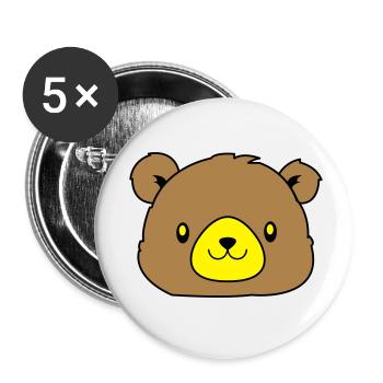 bär - Lot de 5 petits badges (25 mm) - blanc - Devant