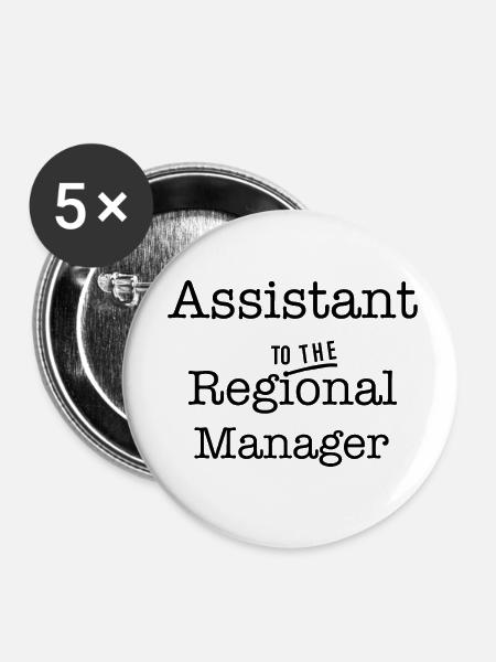 Regional Manager Assistant - Buttons klein 25 mm (5er Pack) - Weiß