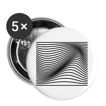 Waves Wellen Abstrakt - Buttons klein 25 mm (5er Pack) - Weiß - Vorne