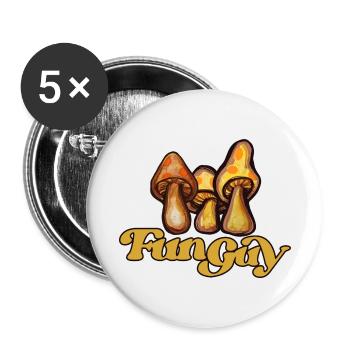 gars amusant - Lot de 5 petits badges (25 mm) - blanc - Devant