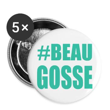 - GUTAUSSEHEND. - DAD. - HUMOR. MANN. MANN, MANN. Party - Buttons klein 25 mm (5er Pack) - Weiß - Vorne