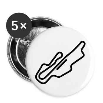 Circuito del mugello italia c1 - Buttons klein 25 mm (5er Pack) - Weiß - Vorne