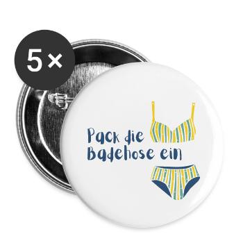Pack die Badehose ein - Buttons klein 25 mm (5er Pack) - Weiß - Vorne