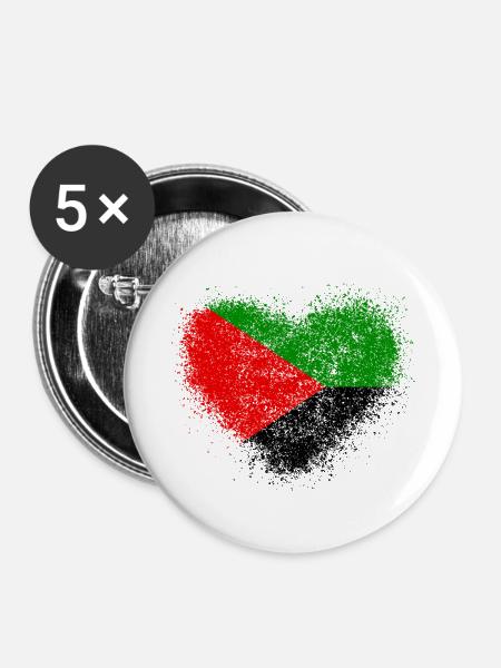Martinique - Buttons klein 25 mm (5er Pack) - Weiß