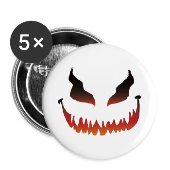 MEC DE FEU - Lot de 5 petits badges (25 mm) - blanc - Devant