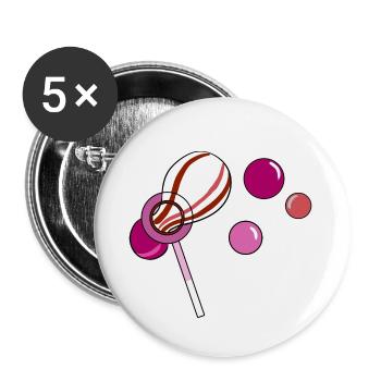 Bulles de savon lesbienne Cadeau lesbien - Lot de 5 petits badges (25 mm) - blanc - Devant