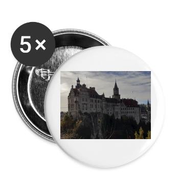 Schloss Sigmaringen - Buttons klein 25 mm (5er Pack) - Weiß - Vorne