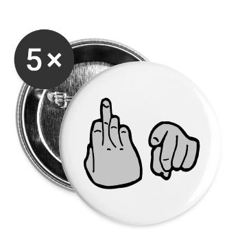 Fuck You - Buttons small 1''/25 mm (5-pack) - white - Front