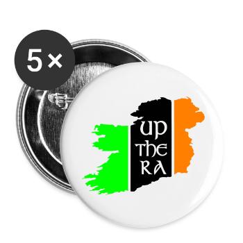 Irland Karte grün weiß gold - Buttons klein 25 mm (5er Pack) - Weiß - Vorne