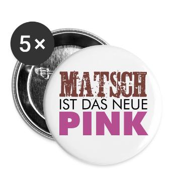 Muddy run shirt mud Matsch Lauf Team obstacle pink - Buttons klein 25 mm (5er Pack) - Weiß - Vorne