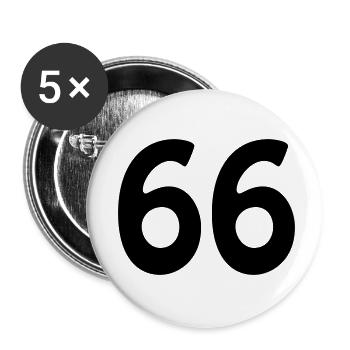 66 - Buttons klein 25 mm (5er Pack) - Weiß - Vorne