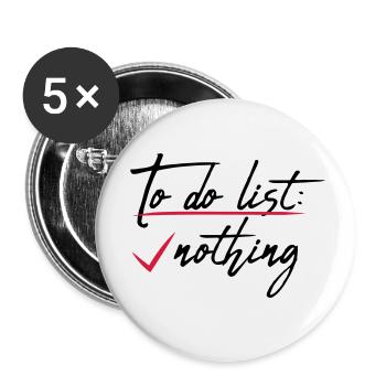 Nothing Checked Off List - Buttons small 1''/25 mm (5-pack) - white - Front