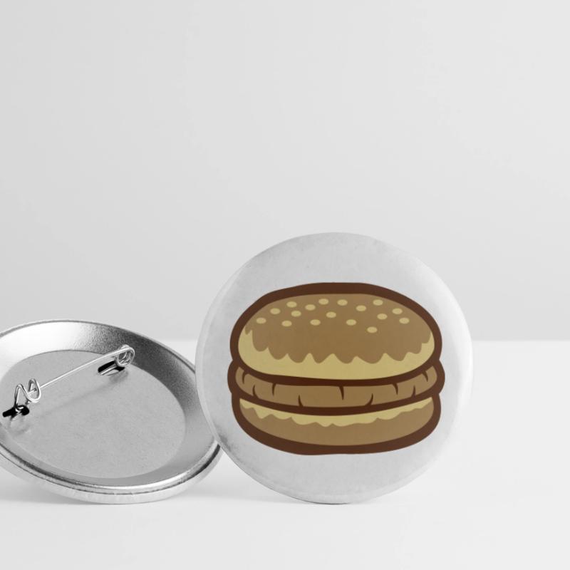 Burger Comic Cheeseburger Buttons small 1''/25 mm (5-pack)