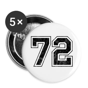 Number 72 - Buttons small 1''/25 mm (5-pack) - white - Front