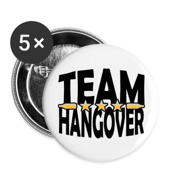 Bouteilles de bière Team Hangover - Lot de 5 petits badges (25 mm) - blanc - Devant