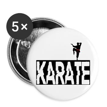 karate - Buttons small 1''/25 mm (5-pack) - white - Front