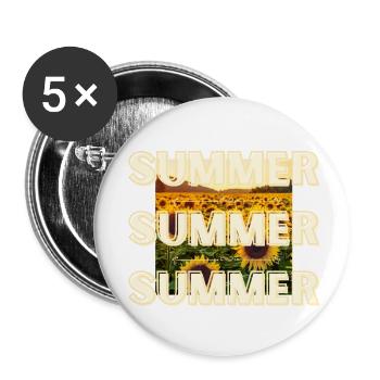 Summer - Buttons klein 25 mm (5er Pack) - Weiß - Vorne