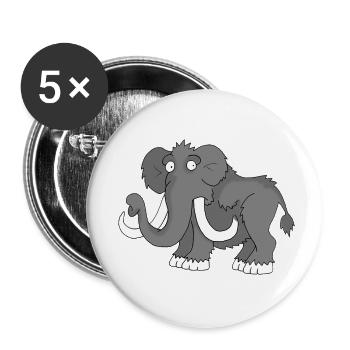 Dino 31 - Buttons small 1''/25 mm (5-pack) - white - Front