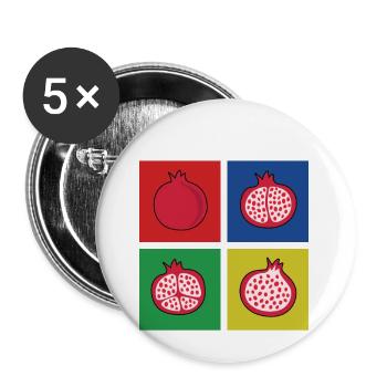 Cadeau grenade - Lot de 5 petits badges (25 mm) - blanc - Devant