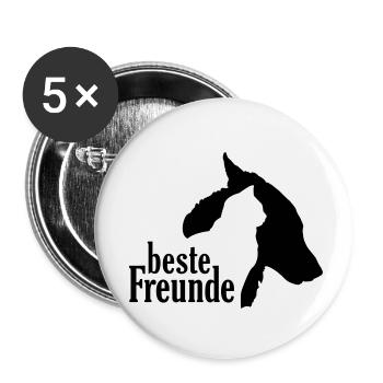 Chien Chat Meilleurs Amis Fidèle Compagnon Compagnon - Lot de 5 petits badges (25 mm) - blanc - Devant