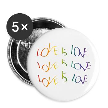 J’adore la fierté - Lot de 5 petits badges (25 mm) - blanc - Devant