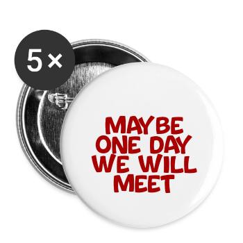 Chers abdominaux, peut-être qu’un jour nous en rencontrerons 4 - Lot de 5 petits badges (25 mm) - blanc - Devant