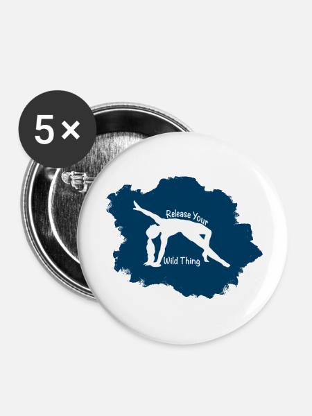 wild Thing - Buttons klein 25 mm (5er Pack) - Weiß