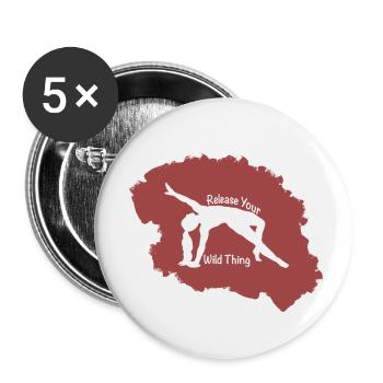 Release your wild Thing - Buttons klein 25 mm (5er Pack) - Weiß - Vorne