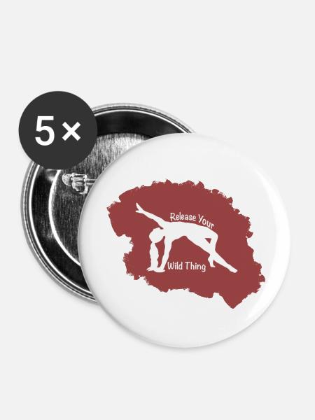 Release your wild Thing - Buttons klein 25 mm (5er Pack) - Weiß