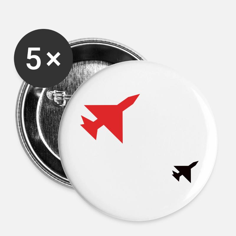 Jet Shadow - Buttons small 1''/25 mm (5-pack) - white