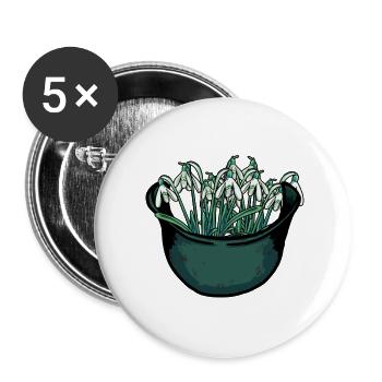 Soldat Soldaten Army Schneeglöckchen Krieg Ende - Buttons klein 25 mm (5er Pack) - Weiß - Vorne
