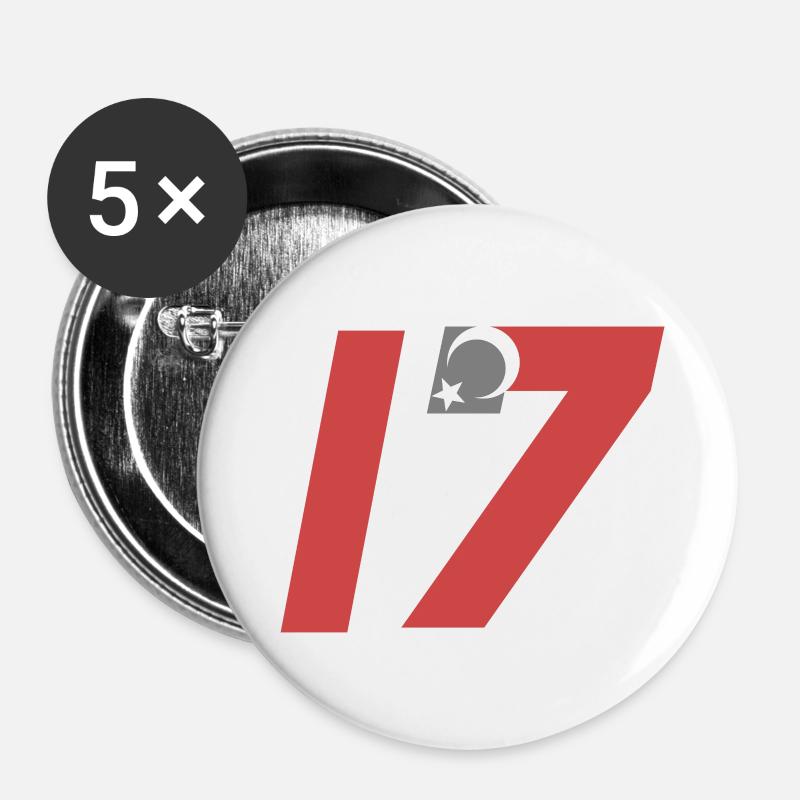 Çanakkale - Buttons klein 25 mm (5er Pack) - Weiß
