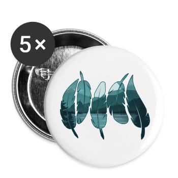 randonnée en montagne trekking bivouac randonnée - Lot de 5 petits badges (25 mm) - blanc - Devant