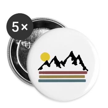Explorez et découvrez - Lot de 5 petits badges (25 mm) - blanc - Devant