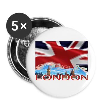 London - Buttons small 1''/25 mm (5-pack) - white - Front