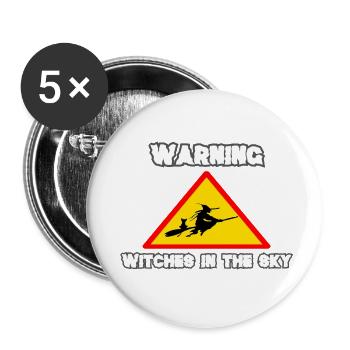 Halloween witches humour - Lot de 5 petits badges (25 mm) - blanc - Devant